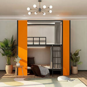 <span class=keywords><strong>Letto</strong></span> a Castello Doppio Personalizzabile Insonorizzato di Grande Successo <span class=keywords><strong>con</strong></span> Tenda e Scale Laterali per Dormitorio, Hotel, Appartamento, Ostello - Product Image 6