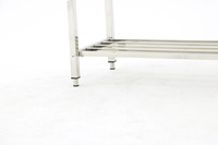 Table de travail pliante en acier inoxydable à prix d'usine, tube carré et rond, équipement commercial de cuisine, table de préparation des aliments