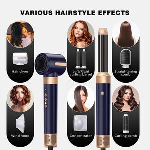 110,000 Rpm High Speed 7 in 1 <strong>Hair</strong> Styler Set Professional Hot Air <strong>Brush</strong> One Step <strong>Hair</strong> Dryer <strong>for</strong> <strong>Straightener</strong> Drying and Curling - Product Image 3