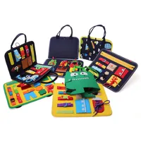 OEM 2022 Portabel Diy Anak-anak Balita Merasa Pendidikan Papan Mainan Montessori Sibuk untuk Anak Usia 1 Tahun