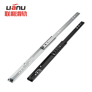 Glissières silencieuses Lianli 27W à double section pour tiroir latéral, support de clavier pour bureau d'ordinateur, roulettes extractibles pour armoire - Product Image 5
