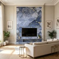 Lámina de PVC con Diseño de Mármol y Patrón Floral Moderno, Ecológica, Impermeable, para Decoración de Salas de Estar y Apartamentos
