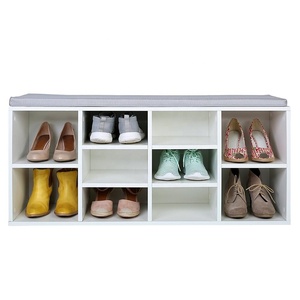 High Quality Custom Modern Wooden Shoe <strong>Storage</strong> <strong>Bench</strong> with Seat Freestanding <strong>for</strong> Hotel Dining Entry Apartment Use - Product Image 1