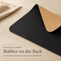 Matras Yoga Karet Gabus Alami Lebar dengan Logo Kustom, Anti Selip 5/6/8mm untuk Studio Yoga & Latihan di Rumah