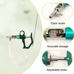 1/2/5ml <span class=keywords><strong>Seringue</strong></span> Continue pour Volaille Acier Inoxydable Réglable Vaccinateur Injecteur Porc Vache et Mouton <span class=keywords><strong>Seringue</strong></span> Métallique - Product Image 4