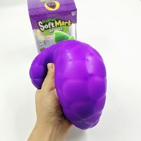 Nouveauté : Jouet anti-stress souple et extensible en forme de raisin parfumé pour enfants et adultes – Bloc sensoriel réaliste en forme de fruit