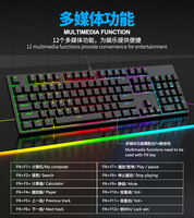 Teclado Mecánico de 104 Teclas, Interruptor Azul, Retroiluminación RGB, Cable Desmontable Tipo-C, Teclado para Juegos y Oficina