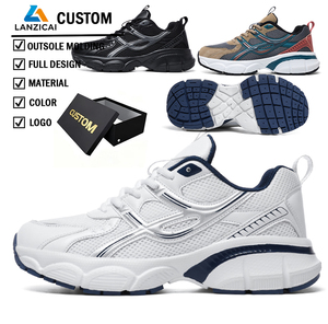 Zapatos Deportivos Retro para Hombre con Logotipo Personalizado, Transpirables, <span class=keywords><strong>de</strong></span> Malla, <span class=keywords><strong>Blancos</strong></span>, Casuales, OEM, <span class=keywords><strong>de</strong></span> Alta Calidad - Product Image 1