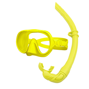 Aloma yaz Premium çerçevesiz sıvı silikon yetişkinler için dalış maskesi islak şnorkel Combo Set dalış - Product Image 1