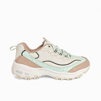 Zapatillas Deportivas Modernas Beige y Verde con Suela Curva en Forma de Ola, Diseño Retro, Calzado Casual para Caminar, Venta al Por Mayor