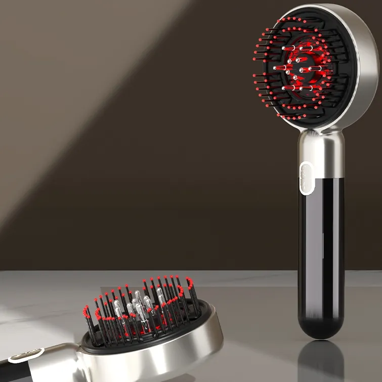 Trend 2024 peine de cabeza eléctrico Led luz roja Anti pérdida de cabello Dispositivo de crecimiento de cabello masaje de cuero cabelludo eléctrico cepillo aplicador de pelo de aceite