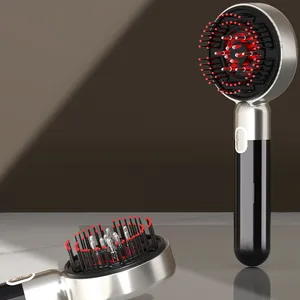 Trend 2024 elektrikli kafa tarak Led kırmızı ışık Anti saç dökülmesi saç büyüme cihazı elektrikli kafa derisi masaj saç fırçası yağ aplikatör