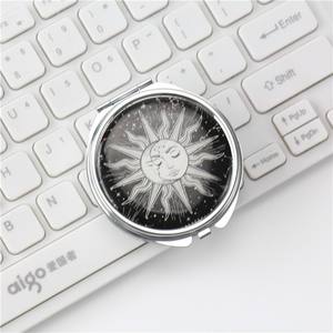 Diskon besar kotak <span class=keywords><strong>pil</strong></span> 3 kompartemen suvenir bulat logam kotak penyimpanan <span class=keywords><strong>pil</strong></span> obat kecil dengan cermin - Product Image 6