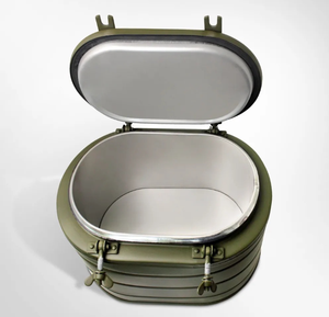 DFC0812 12L 3.5KGS Conteneur isotherme alimentaire en aluminium, couleur vert sauge personnalisée, portable pour l'extérieur avec bretelles - Product Image 4