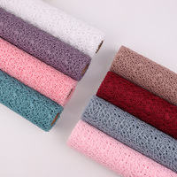 Kedatangan Baru Bahan Pembungkus Bunga Desain Jacquard Jaring Berongga Perlengkapan Pengemasan Buket Bunga Grosir Toko Bunga