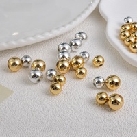 Perles d'espacement en acrylique électroplaqué, tons or et argent, 8 mm, lot en vrac et perles en vrac en gros pour la fabrication de bijoux et l'artisanat DIY