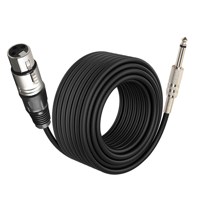 1M 2M 3M 5M XLR Female to 1/4 Inch 6.35Mm Cable Internal Mono Plug Adapter 6.35Mm Jack Male to 3 Pin XLR Microphone Cable