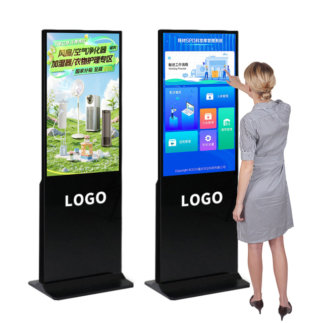 JDY 32-65 Inch Full Screen LCD Panel+LED Backlight Digital Signage Display Floor Standing Advertising Player Kiosk Touch Screen