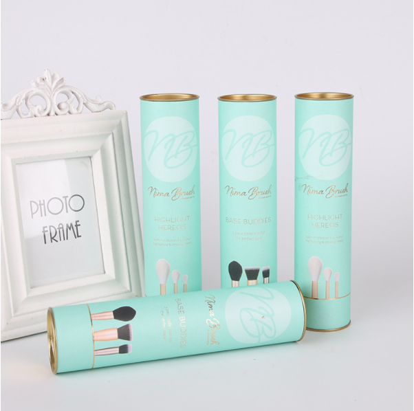OEM Cosmetic Paper Tube Packaging Embossed Velvet Pillow Inserted