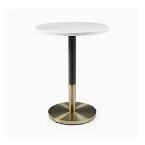 Restaurant Coffee Dining Tall Tables De Bar Height Stone Table Top Metal Leg High Marble Bar Tables