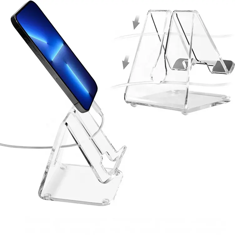 उच्च गुणवत्ता वाले बहुउद्देशीय अनुकूलित ऐक्रेलिक सेल फोन एक्सेसरी डिस्प्ले स्टैंड और फोन डॉक स्टेशन धारक क्रेडल स्टैंड