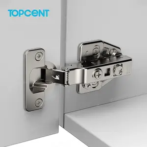 Topcent-bisagra oculta para muebles, armario de cierre suave hidráulico, ajustable, 3D