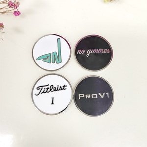 Sublimazione in bianco UV stampa indicatore di pallina da Golf nessuna tassa di stampo magnetico monete vuote gettone per incisione - Product Image 4