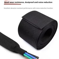 Manchon thermorétractable en tissu, homologué 600V, respirant, isolant thermiquement, résistant à l'abrasion, antidérapant, fabriqué en fibre de polyester tissée