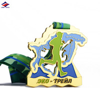 Longzhiyu 17 ans métal sport médailles fabricant personnalisé Harf Marathon finisseur médaille en gros moulé sous pression 5k course médailles