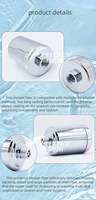 Filtre de douche personnalisable de luxe à 8 à 20 étages, universel, remplaçable, avec option d'élimination du chlore, KDF, vitamine C, pour l'eau dure