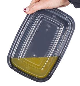 Boîte à repas jetable en plastique PP avec couvercle, pour emporter, micro-ondable, boîte bento, préparation de repas - Product Image 5