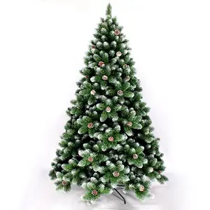 3ft-10ft albero di natale artificiale in PVC con testa rotonda di fascia alta cerniera decorazione albero di natale