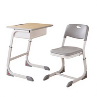 Ensemble Chaise et Bureau Pliant Ergonomique Blanc 45 cm pour Étudiant, Idéal Salle de Classe et Formation, avec Tablette d'Écriture – Vente Directe Usine