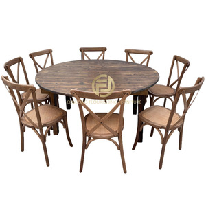 Table à manger moderne en bois massif robuste, écologique et durable, mobilier commercial pour appartement, hôtel, <span class=keywords><strong>restaurant</strong></span> - Product Image 3