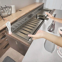 Étagère de rangement en aluminium à un niveau pour robinet de lavabo de salle de bain, idéale pour le salon, les outils, les épices et comme organisateur de bureau