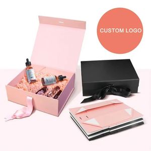 Wholesale Custom Logo Cardboard Paper Makeup Skincare Cosmetics Storage Box Rigid <b>Magnetic</b> Gift Packaging Embossing Printing - Product Image 5