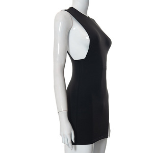Sans manches solide femmes Sexx robe moulante <span class=keywords><strong>Kim</strong></span> <span class=keywords><strong>Kardashian</strong></span> O cou moulante Mini robe femme - Product Image 5