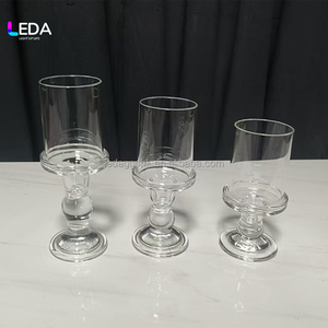 High Quality Single Glass <b>Candle</b> Holder for Weddings Valentine's Day Parties Table Decor <b>Taper</b> Candelabra - Product Image 1