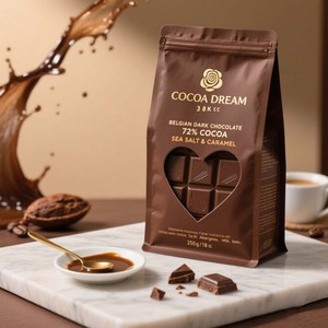 Premium Temperature Resistant <strong>Chocolate</strong> Bags 500g Custom Printed Valentine <strong>Chocolate</strong> Stand up Pouch - Product Image 3
