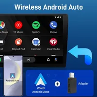 Adaptateur sans fil CarPlay 2 en 1 pour voiture, port USB, connexion Plug and Play, Android Auto, dongle CarPlay, garantie 1 an