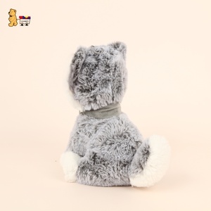 Peluche Husky Kawaii en tissu de <span class=keywords><strong>coton</strong></span> ODM personnalisable super doux, mini cadeau d'anniversaire, grande taille, dessin animé mignon en flanelle plastique - Product Image 4