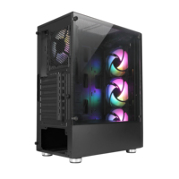 Boîtier de jeu PC AntarcChill OEM de haute qualité avec bande LED, tour moyenne ATX, pour ordinateur de bureau gamer