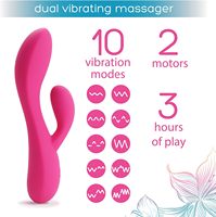 Plusone Rabbit Body-Safe silicona totalmente impermeable USB recargable consolador vibrador para mujeres juguetes sexuales consoladores pareja lesbiana