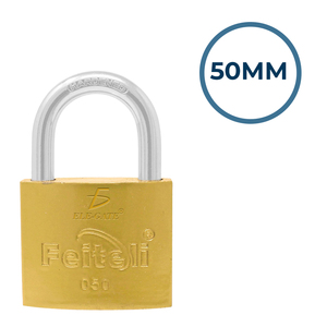 Candado de Latón Feiteli de 50 mm con Grillete Reforzado para Almacenamiento - Product Image 4