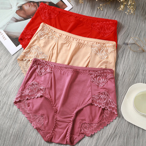 Culottes sexy en modal et dentelle florale taille mi-haute grande taille pour femmes – Vente en gros - Product Image 4