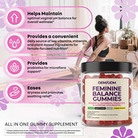 Gummies Probiotiques OEM/ODM à Marque Blanche Canneberge D-Mannose pour l'Équilibre du pH Féminin, la Santé Vaginale et le Soutien Urinaire des Femmes