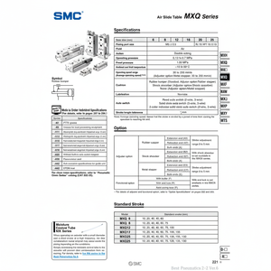 MXQ20-50โต๊ะสไลด์ลมนิวเมติก SMC - Product Image 1