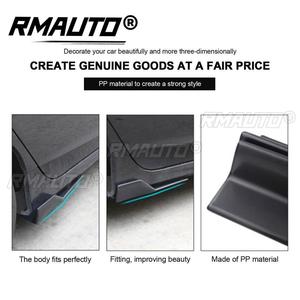 2 pièces Ailerons latéraux universels en fibre de carbone de 45 cm pour jupes de voiture, séparateurs de bas de caisse, lèvres de pare-chocs, style carrosserie automobile - Product Image 2