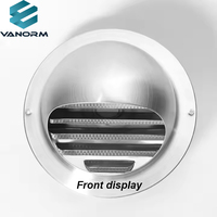 Couvercle d'évent mural en acier inoxydable au design moderne avec grille et soffite pour système de ventilation extérieur