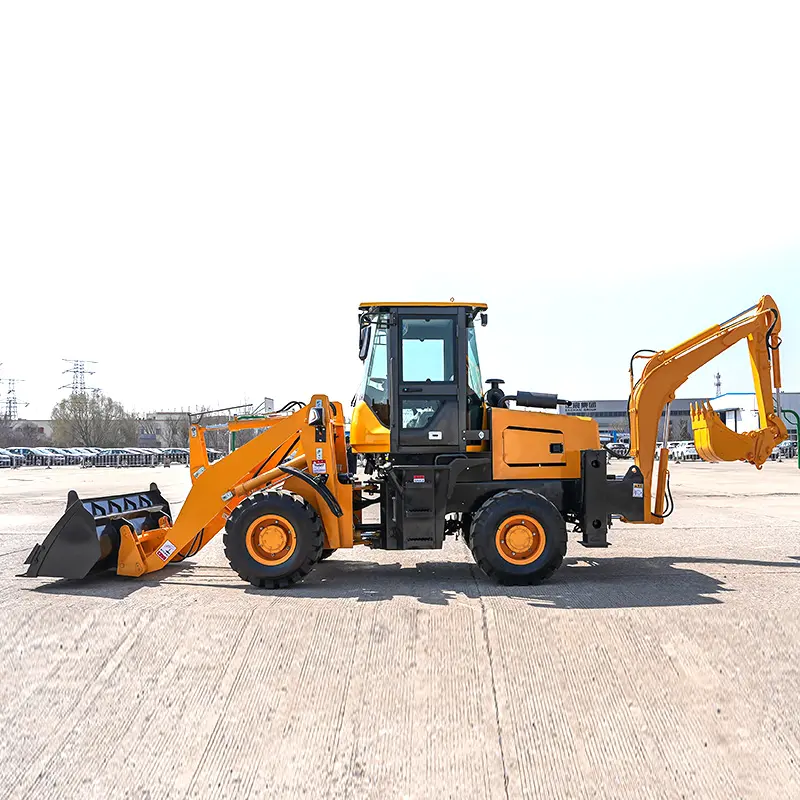 4x4 with Loader and Backhoe Excavator Free Shipping wheel Mini Backhoe Loader Wheel Loader YUCHAI Engine